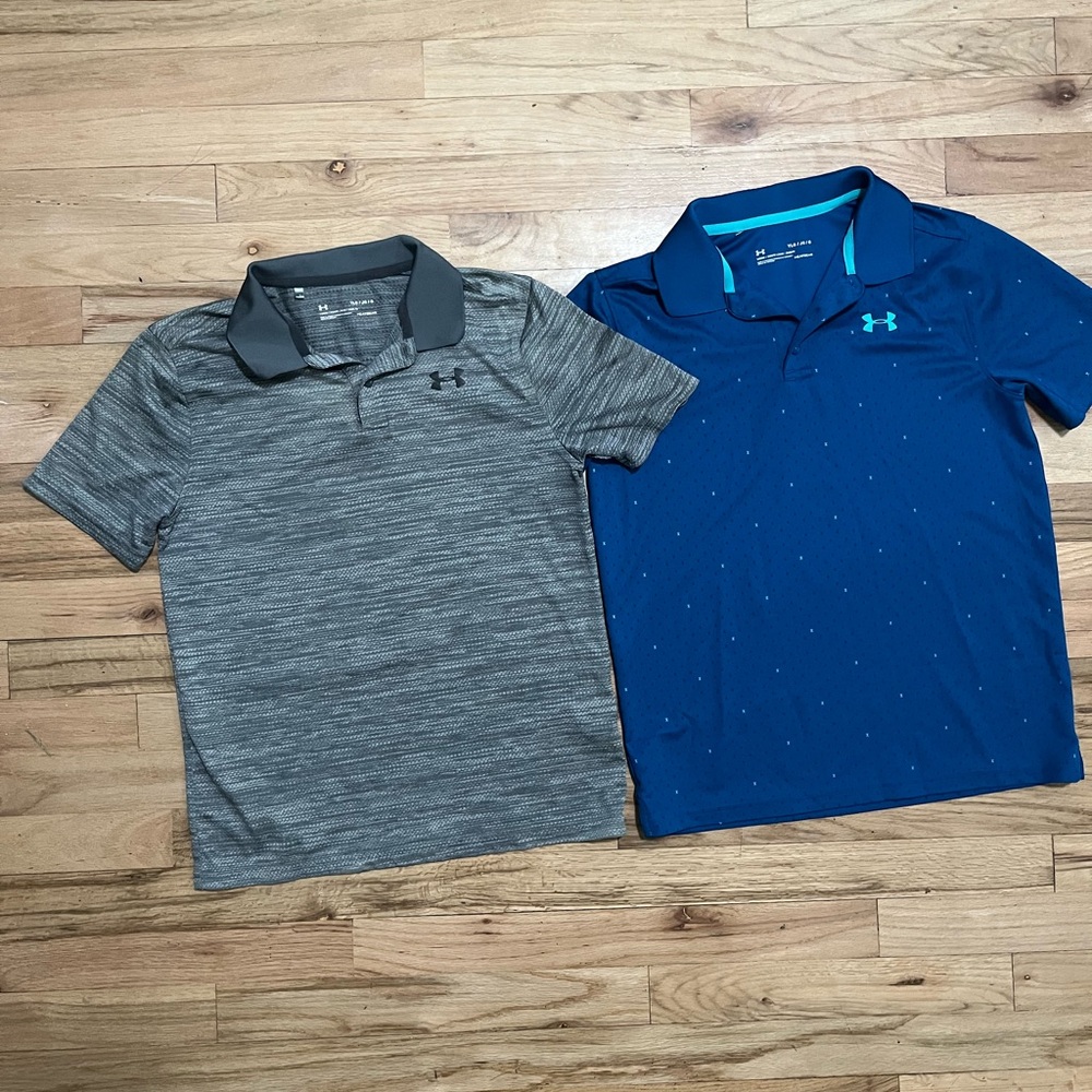 Under Armour Polo Shirt Set - Gray and Blue